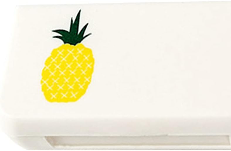 SagaSave Travel Pill Case 3 Compartments Portable Pill Caso Dustproof e Moisture-Proof Daily Pill Case Pequena caixa para vitaminas, aceite de peixe, Suplementos (Pineapple)