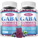 2 Pack GABA Gummies for Adults, Relaxation, Zzz & M♡♡d – Sugar-Free Calm Gummies with L-Theanine, 5-HTP, Vitamin D3 – Natural Zzz Support, GABA Supplements for Kids, 120 Count