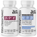 Youth & Tonic Gentle Body Cleanse & Detox – Clean Reset with Natural Flush & Diuretic Balance – 2PK: Kidney Cleanse Support + Water Weight Away, 60 Pills