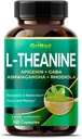 GriMed L-Theanine 11,900mg- X10 Power with Apigenin, GABA Ashwagandha, Rhodiola - restation ' Restoration Focus and Memory - Made in USA (150 count (Pack of 1)