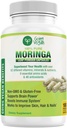 Capsulele de Moringa, 180 Vegan Pure Oleifera Pastile de praf de frunze, 1200 mg Per Serving, non-GMO și Gluten-Free Supliment, 3 luni de aprovizionare, Suportul sistemului imunitar, Booster de metabolism și energie