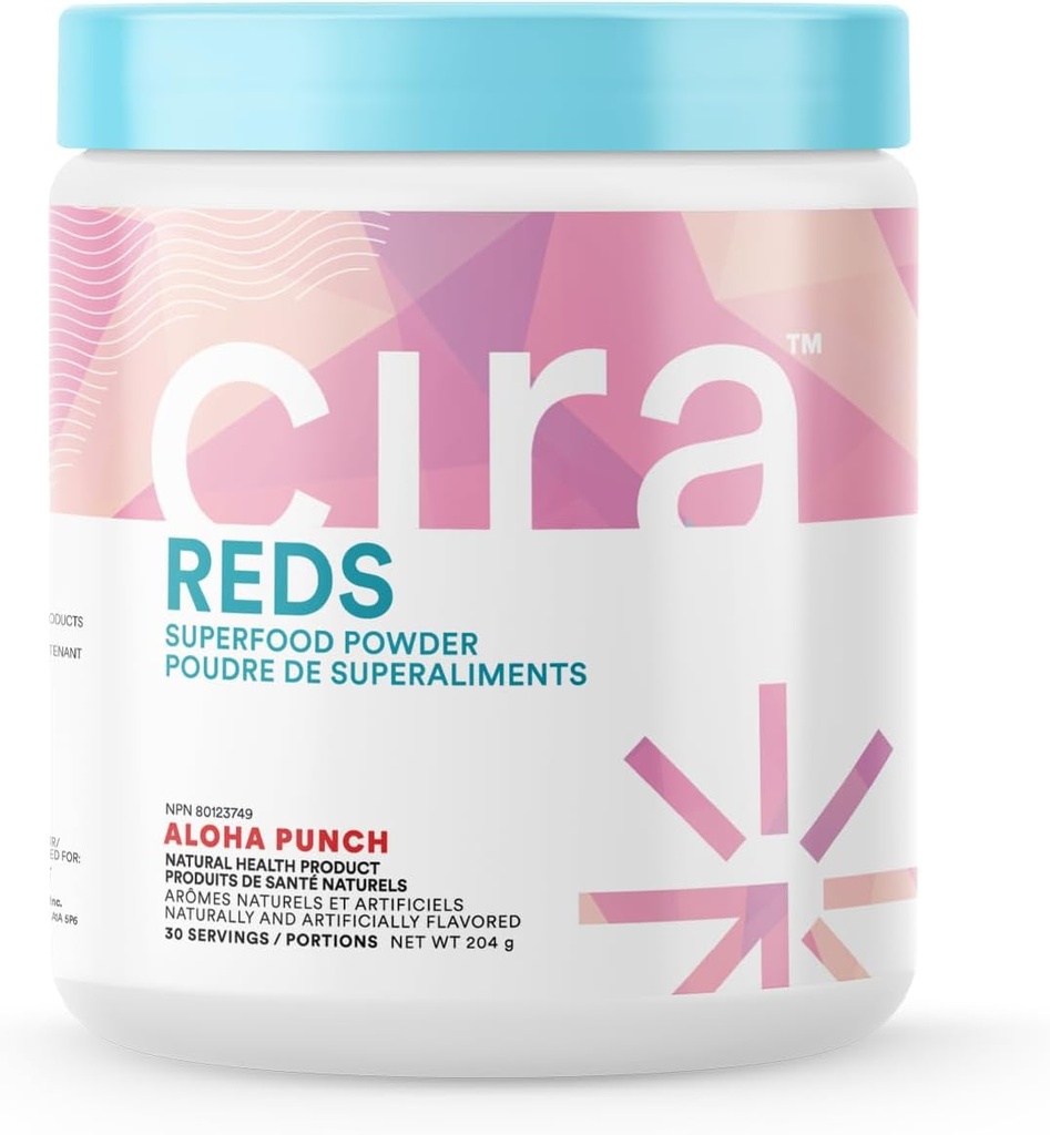 Cira Glow- Gotter Reds Superfojod Powder - Antioxidants i Poltrackols per a l'Energia i Gut Salut - 30 Servings, Alop