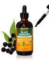 Herb Pharm Certified Organic Black Elderberry Liquid Extract Drops for Immune System Support, Alcohol-Free Glycerite, 4 Oz