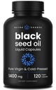 NutraChamps Black Seed Oil Organic Cold Pressed | 120 Vegan Softgel | Virgin Nigella Sativa Pills with Vitamin E & Thymoquinone | Rich in Omega 3 6 9 | Unrefined Black Cumin Seed Oil Capsules