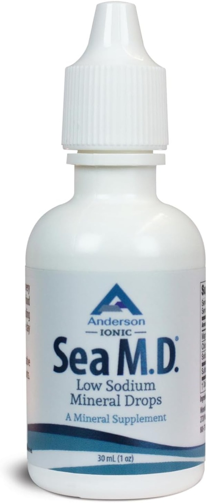אנדרסון Sea M.D. Concentrated Trace מינרלים טיפות, Ionic Electrolyte Magnesium תוסף, Aids in שריר Cramps, מגנזיום נוזלי ו- Trace מינרלים, קל לקחת (1 Ounce)