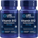 Extensie de viață Vitamina B12 Methylcobalamină 500mcg - Vitamina B12 Suplimentul pentru energie generală și sănătate cerebrală - Sugar Free Vegetarian Lozenges dizolva în gura ta - o dată pe zi - 100 Conte