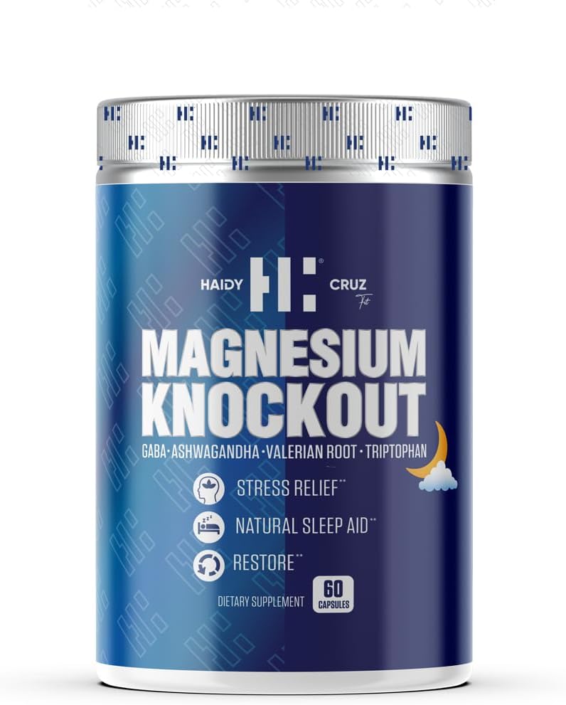 Haidy Cruz Fit Magnesium Citrate - натуральная добавка для улучшения сна и настроения - метаболическая поддержка, иммунитет повышается с помощью порошка ашваганды (60 капсул)