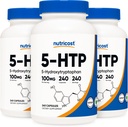 5-HTP 100mg, Capsules Vegetarian 240 (5-Hydroxyptophan) - Non-GMO & Gluten Bebas (3 Botol)