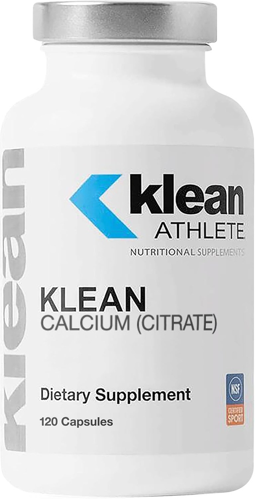 Klean ATHLETE Klean Citrato de cálcio - para a saúde óssea e densidade - suporte ósseo para esportes* - sem glúten, Vegan & Non-GMO - 120 Cápsulas