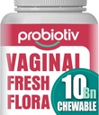 Chewable Vaginal Probiotika for kvinner 10 milliarder CFU + organiske prebiotika — støtter Vaginal Helse, opprettholder Vaginal pH balanse og fremmer feminin ferskhet, Strawberry-Flavored tablets
