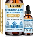 10.000mcg Vitamin B12 Sublingual Liquid Drops, Unique Formel med D3, B9 (Folic Acid), Calcium, Support Energy, Heart, Mood, Brain, Immune System, Vegetarian, Non-GMO & Gluten Free