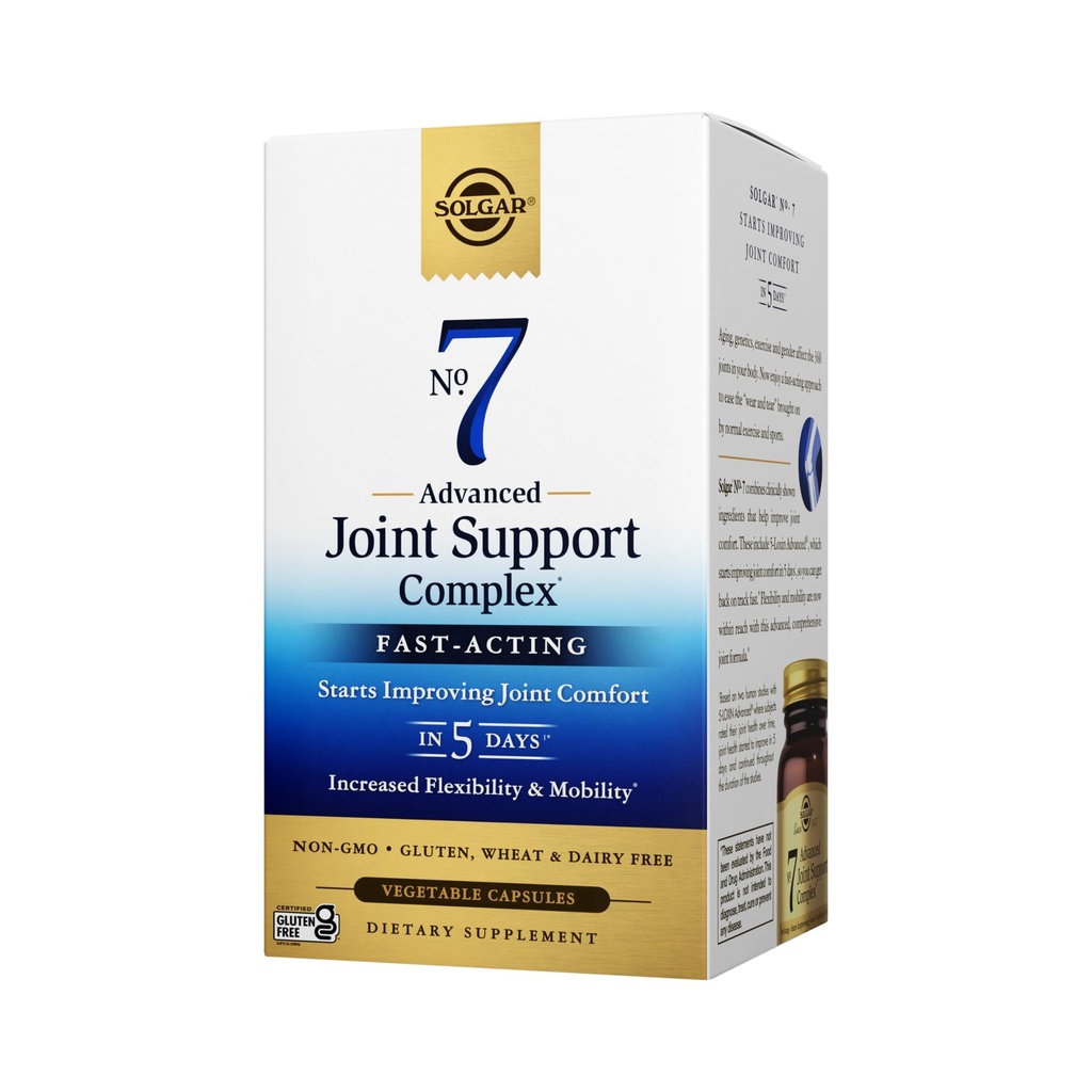 Solgar No. 7, Joint Support & Comfort Supplement, 105 Vegetable Capsules | Increased Mobility & Flexibility, For Men & Women with Ester-C Vitamin C, Gluten- Free, Non-GMO, Dairy Free - 105 Servings
