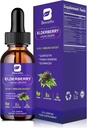 Elderberry Syrup | Quercetin Black Elderberry Vedel tilk kvertsetiiniga, Panax Ginseng immuunsuse toetamiseks | Sambucus Elderberry C-vitamiini ja tsinkiga, D3 | Vegan | Non-GMO | Originaal