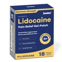 Sumifun 4% Lidocaine Pain Relief Patches - OTC Maximum Strength – Flexible & Long-Lasting, 18-Count Lidocaine Patches for Back, Neck, Muscle, Joint Pain - Unscented Pain Patch
