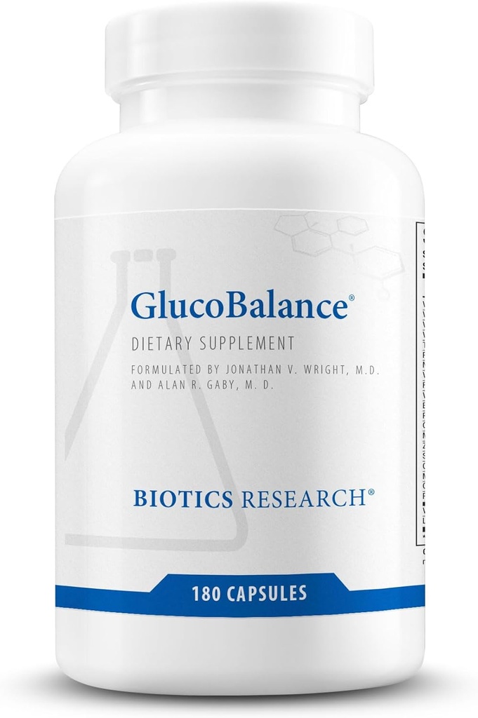 Biotics Research GlucoBalance Chromi, Vanadium, L carnitina suplementari, ajuda a la salut Metabolic i mantenir el nivell de salut Lipids - 180 Capsules