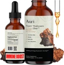 Auri Super Chaga Elixir - Oxidative 스트레스와 에너지 리프트의 전체 스펙트럼 면역 지원과 버섯 Superfood 액체 보충 - Chaga Tincture 60ml