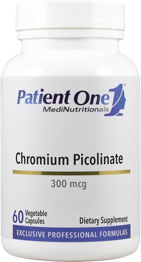 Paciente Un Chromium Picolinate 300 mcg | Suplemento para apoiar o corazón ea saúde metabólica * 60 cápsulas