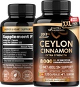 Ceylon Cinnamon Capsules - 外力 - 能量,心力和代谢支持 - 男女 - 纯天然摘录 20:1 补编 - 美国制造 - GMO & Gluten Free,120 Capsules, 4个月供应