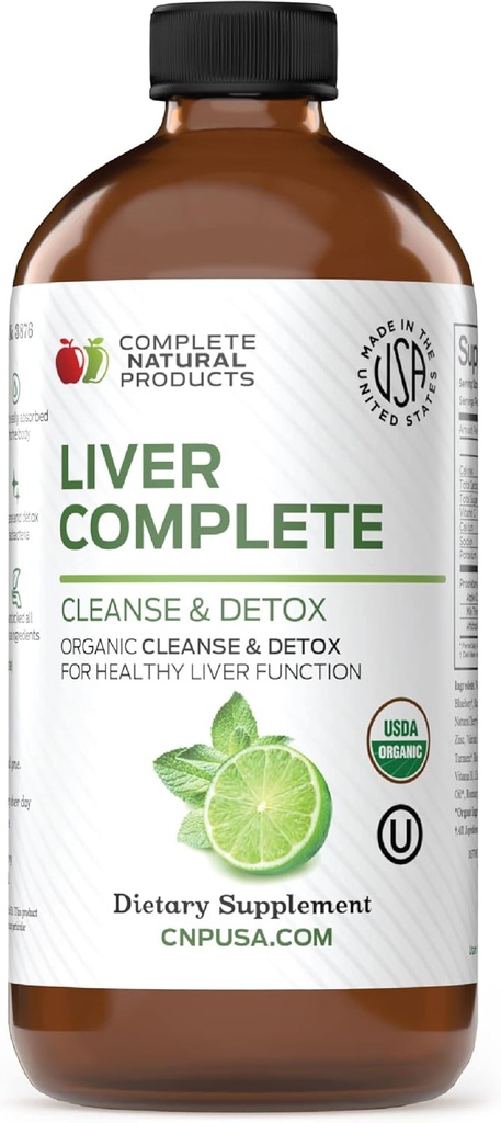 Completació de producte natural Liver Completat 12oz - Urgia Libres Libres i Detox suplementaris per a High Enzymes, Fatty Liver, implementació del Liver