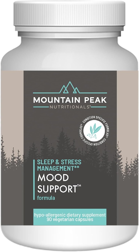 Mountain Peak Nutritionals Mood Support Formuła - Wspiera poziomy serotoniny - Hipoalergiczne suplement diety (90 Kapsułki wegetariańskie)