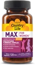 Country Life Max naistele - multivitamiinide ja mineraalide kompleks, rauavaba - 120 tabletti