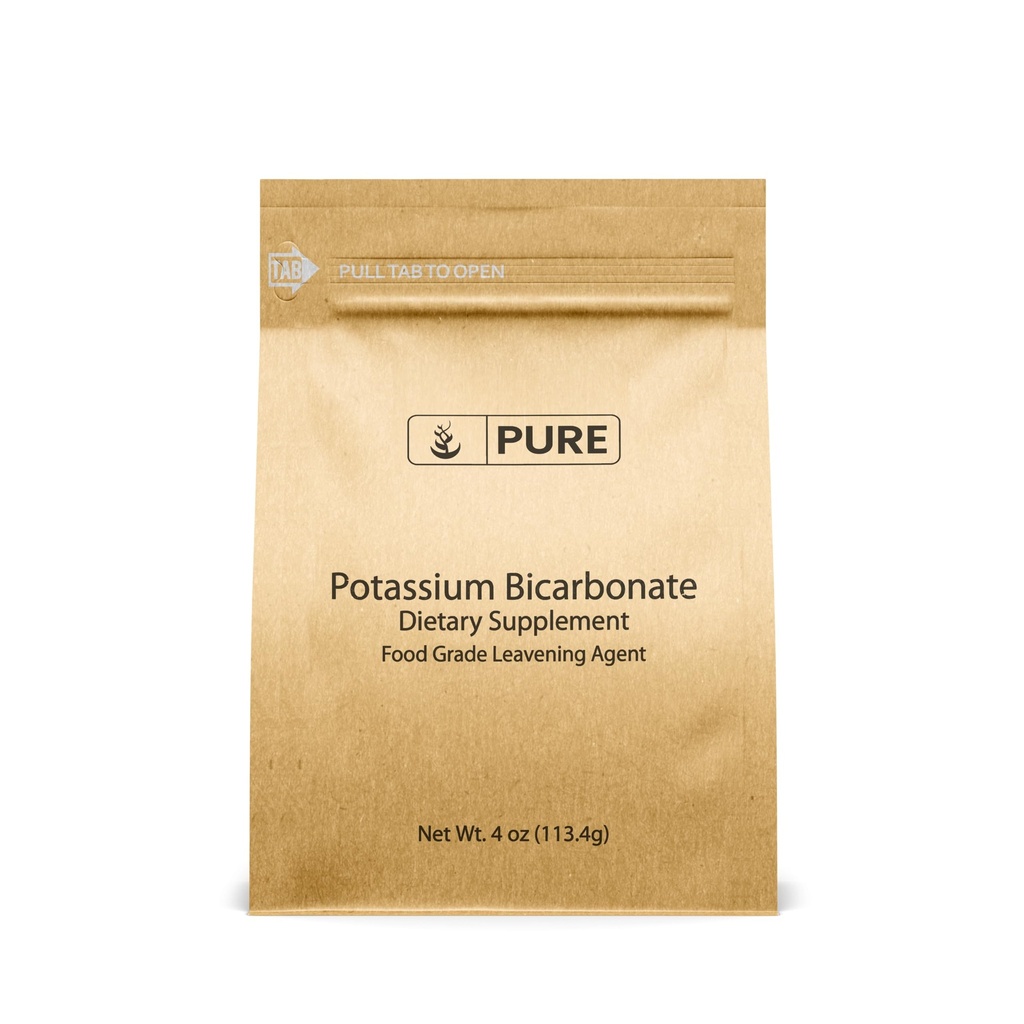 Pure Original Ingredients Potassium Bicarbonate (4oz) Natural, Food Safe, Electrolyte, Leavening