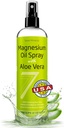 Sedm minerálů čistý hořčík olej sprej s aloe Vera 12oz - farmaceutický (USP) stupeň, nejvyšší síla s okamžitou úlevou pro nohy, spánek, svalové bolesti & křeče - Mind v USA