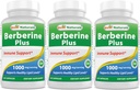 Best Naturals Berberine Plus 1000 mg/Serving 120 cápsulas - (Pack of 3)