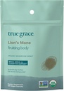 True Grace Mushroom Lions Mane Brain, Nerve & Kognitiv Support - 120 Count Capsules - Organic