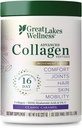 Great Lakes Wellness Movement Boost Advanced Collagen Peptides Powder with MSM, Hyaluronic Acid, Vitamina C - Joint Mobility & Comfort - Caramel Flavored - Non-GMO, Keto, Kosher - 8 onças