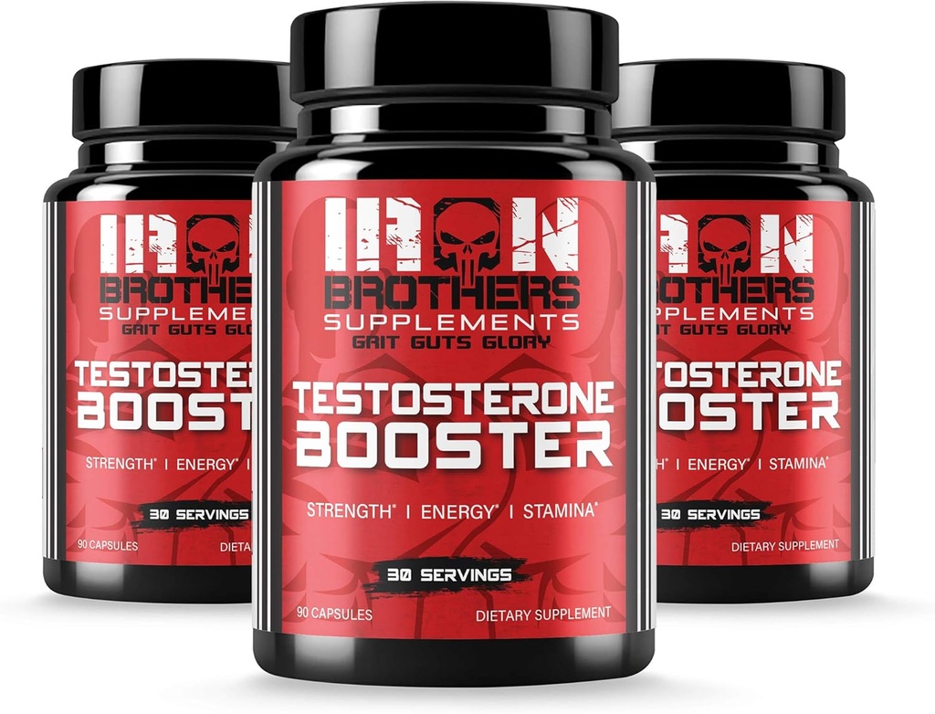 Kişilər üçün Testosteron Booster - Estrogen Blocker - Təhlükəsizlik Enerji, Strength & Stamina - Lean Muscle Growth - Şəhərin qaldırılması - Kişi Performansını artırmaq (3 Şüşə)