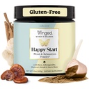 Winged Wellness Happy Start, Mood Boosting Drink Mix Powder for Women - Happy Mind & Hormonal Health, Mood Support Supplement with Red Maca, Ashwagandha, Mushrooms & Shatavari
