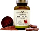 Herbal Roots Organic Beet Root Toz Kapsülləri - Xüsusi USDA Organic - Qeyri-GMO - 60 Count Vegan Capsules