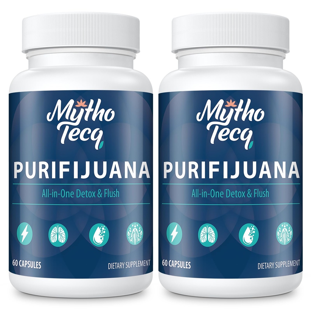 MythoTecq 90,000 MG Detox and Cleanse, Body Detox for Men & Women, Fast Detoxification, Kidney Cleanse & Repair, Natural Herbal Premium Formula for Liver, Digestion & Mood, 120 Caps