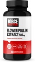 FORCE FACTOR Virág Pollen Prosztata Support Supplement for men 's Health, Prosztata Health Supplement, 500 mg Flower Pollen Capsules, Vegan, No Gelatin, Non-GMO, 60 kapszula