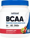 Nutricost BCAA Powder (Jahoda Kiwi) 60 Servings - Optimálny pomer 2:1:1