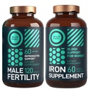 WILD FUEL Male Fertility Supplement and Iron Pills with Folic Acid Fertility and Prenatal Bundle