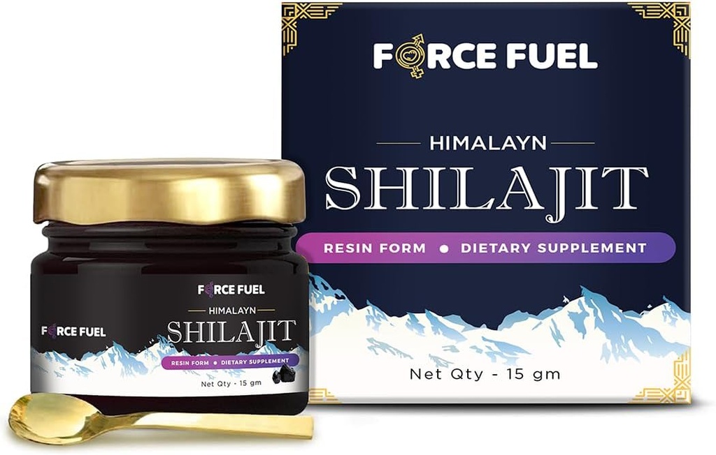 Shilajit Pure Himalayan Organic Shilajit Material - Kişi və Qadınlar üçün qiymət 100% - Focus, Enerji və İmmunity-30 Gün Təchizatı