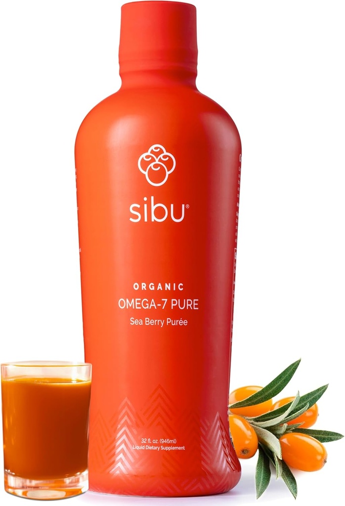 sibu Omega-7 Чистий, 100% Pure Sea Buckthorn Juice (32 унції) USDA Organic