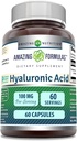 Amazing Formulas Hyaluronic Acid 100 Mg Supplement | Capsules | Non-GMO | Gluten-Free | Made in USA (1 Pack, 60 Count)