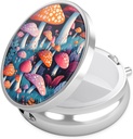 Nipichsha Pill Box, Lille Pill sag for purse & Pocket, Cute Travel Medicine Organizer, Portable Medicine Container Holder til at holde vitaminer, Medicin, Fish Oil & Supplement, Pretty Mushroom