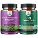 Bundle of Complete Perimenopause Supplement for Women with Maca Root Vitex Berry & Black Cohosh and Pure DIM Supplement with Bioperine - Diindolylmethane Testosterone Complex with Broccoli Florets