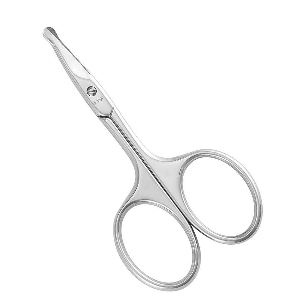 LIVINGO 3.75 "Rundade Curved Nose Hair Scissors, Premium Stainless Steel Safety Small Blades Använd för Manicure Cuticle Trimming Facial Hair, Eyebrow, Torr hud