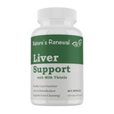 Nature's Renewal Liver Support Supplement – Cleanse Detox Repair Renew Recovery Formula with Milk Thistle, Dandelion Root, Artichoke Extract, Choline, Turmeric – 60 Capsules