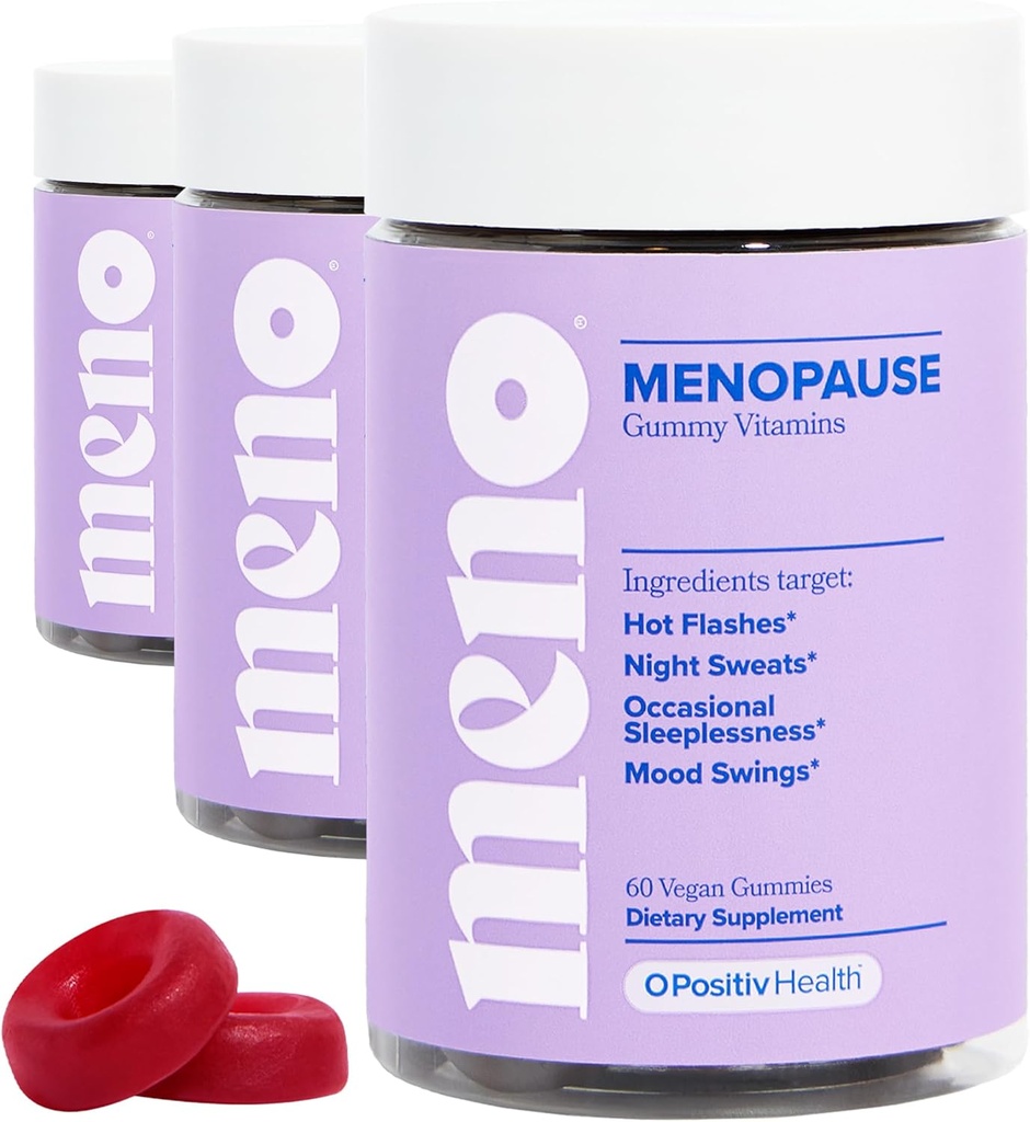 O Positiv MENO Gruby per Menopase, 30 Servings (Paxings 3) - Hormone-Frees for Dones amb Black Cohosh i Ashwadha KSM-66 - Ajuda a utilitzar Flashes calentes, Night Sweats, & Muud Swings