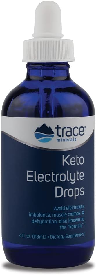 Trace Minerals Keto Electrolyte Drops - Soutien Muscle & Santé Nerve - Supplément Nutrition Electrolyte pour aider l'hydratation et la condition physique - Supplément Exercice avec Magnésium - 4 fl oz (24 portions)