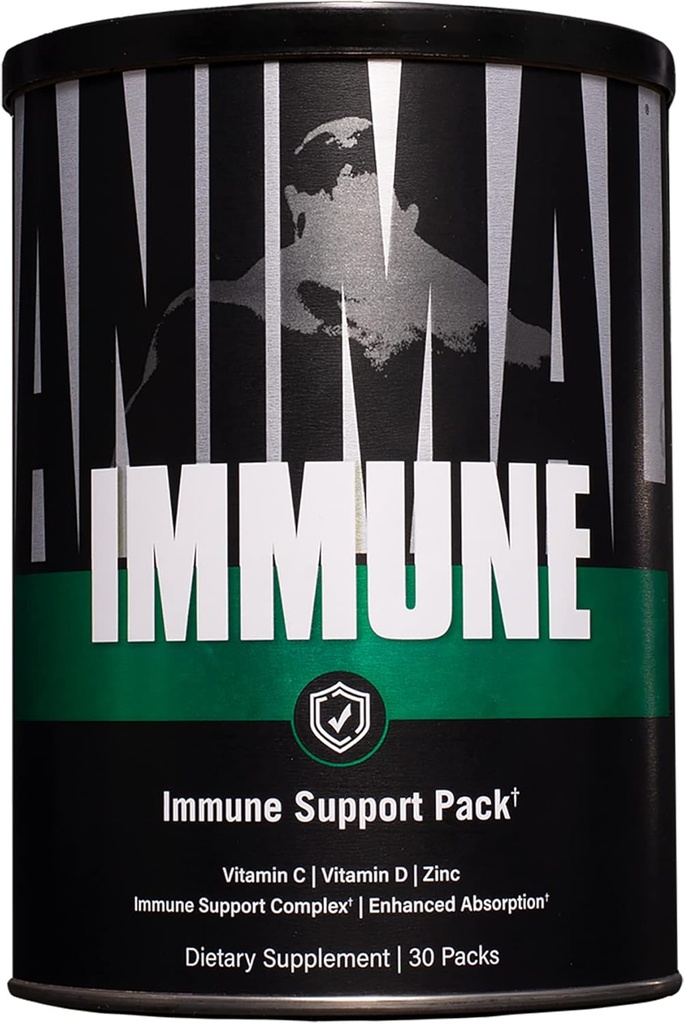 Animal Immune Pak - Zinc, Vitamina C, Vitamina D, Aceite Leaf Extracto, Black Pepper Extract e More, Immune Pill Packs, 30 Count
