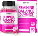 Équilibre féminin pour les femmes Gummies & PMS Gummies (90 comte) - Équilibre féminin naturel pour les femmes - Crampes, Bloating, Mood Swings, Hot Flashes - Formulé avec Cranberry, Dong Quai & Chasteberry