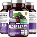 N1N Premium Black Elderberry Capsules for Adults [Max Strength] Pure and Potent Elderberry from Sambucus Nigra to Support Immunity & Skin Health, Non-GMO, Gluten Free, 60 Veg Caps