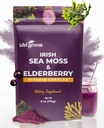 KIKI Green Sea Moss Powder with Elderberry - Vegan Superfood Multivitamin Blend - for Immune Boost and Support - Add hozzá a Smoothie, Juice, 6 oz